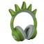 Kidywolf Kidyears Dinosaurs zöld bluetooth gyerek fejhallgató mágneses dinó taréjjal elölnézetből
