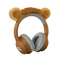 Kidywolf Kidyears Lion barna gyerek fejhallgató plüss oroszlán fülekkel