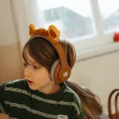 Kidywolf Kidyears Lion barna gyerek fejhallgató plüss oroszlán fülekkel