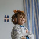 Kidywolf Kidyears Lion barna gyerek fejhallgató plüss oroszlán fülekkel