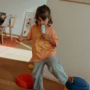 Kidywolf Kidykaraoke zöld karaoke hangszóró LED fénnyel és 2 vezeték nélküli mikrofonnal