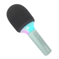 Kidywolf Kidymic zöld gyerek karaoke mikrofon beépített LED gyűrűvel és kezelőgombokkal