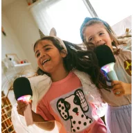 Kidywolf Kidymic zöld gyerek karaoke mikrofon beépített LED gyűrűvel és kezelőgombokkal