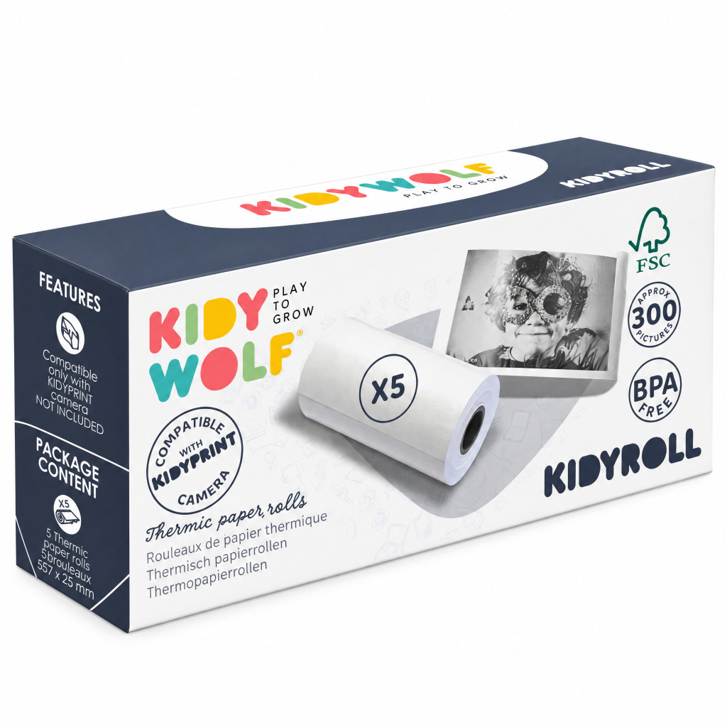 Kidywolf Kidyroll Classic 5 darabos hőpapír utántöltő doboza Kidyprint kamerához