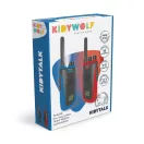 Kidywolf Kidytalk tölthető kék és piros walkie talkie szett gyerekeknek kijelzővel