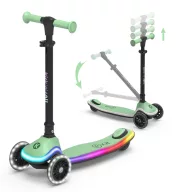 Kick'n'Roll X2 zöld LED roller világító kerekekkel és fénycsíkokkal
