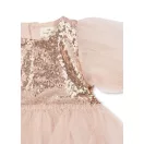 Konges Sløjd Cherry alkalmi ruha rose gold flitterekkel és tüll szoknyával