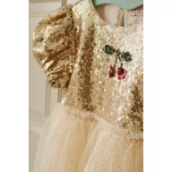 Konges Slojd kislány ruha - Starla puff sleeve dress