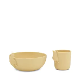 Konges Slojd szilikon nyuszis tányér és pohár - Limonade