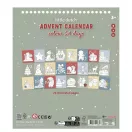 Little Dutch adventi naptár színező hátoldala a 24 illusztrált rajzlap mintájával