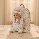 Little Dutch Philou baba 26 cm méretben virágos pamut ruhában és rózsaszín kardigánban