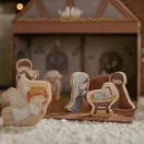 Little Dutch Betlehem játék koffer kinyitva fa figurákkal