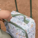 Little Dutch Safari Friends gurulós gyerek bőrönd állatos mintával és oroszlános névtáblával