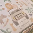 Little Dutch Safari Friends gurulós gyerek bőrönd állatos mintával és oroszlános névtáblával
