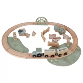 Little Dutch fa játékvonat sínpályával - Little Farm