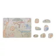 Little Dutch Safari Friends hangos fa puzzle 7 db gombos állatos figurával