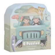Little Dutch 6 az 1-ben puzzle Safari Friends tárolódoboz