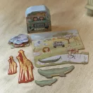 Little Dutch Safari Friends 6 az 1-ben puzzle elemek és kirakott szafari kép