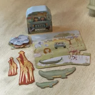 Little Dutch 6 az 1-ben puzzle Safari Friends tárolódoboz