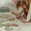 Little Dutch 6 az 1-ben puzzle Safari Friends tárolódoboz