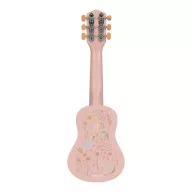 Little Dutch Safari Friends fa játék gitár pink színben szemből