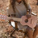 Little Dutch rózsaszín fa játék gitár Safari Friends állatfigurákkal