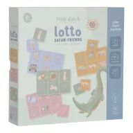 Little Dutch Safari Friends lottó játék csomagolása 2+ korosztály jelzéssel