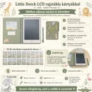 Little Dutch LCD rajztábla kártyákkal zöld - Safari Friends
