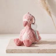 Little Dutch Safari Friends plüss flamingó kulcstartó rózsaszín színben