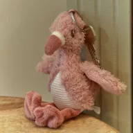 Little Dutch Safari Friends plüss flamingó kulcstartó rózsaszín színben