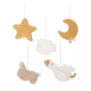 Little Dutch zenélő körforgó natúr fa vázzal - Newborn Naturals
