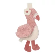 Little Dutch Safari Friends felfűzhető rózsaszín flamingó textil figura