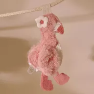 Little Dutch Safari Friends felfűzhető rózsaszín flamingó textil figura