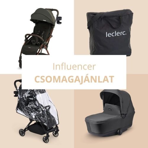 Leclerc Influencer Bundle Deal babakocsi szett csomagajánlat - Black Brown