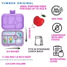 Yumbox Original 6 rekeszes uzsonnás doboz Lavande Unicorn mintával