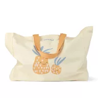 Liewood maxi totebag bevásárlótáska ananászos mintával, tágas pamut táska