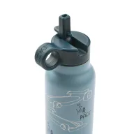 Liewood Falk hőtartó kulacs 350 ml Race cars mintával, rozsdamentes acél testtel és szívószálas fedéllel
