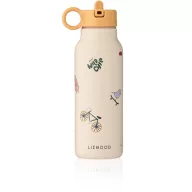 Liewood Falk 350 ml Tamtam rozsdamentes acél hőtartó kulacs szívószállal és sárga kupakkal
