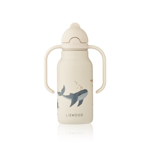 Liewood Kimmie szívószálas itatókulacs 250ml - Sea creature
