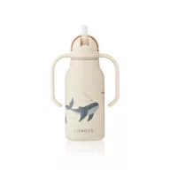   Liewood Kimmie szívószálas itatókulacs 250 ml - Sea creature