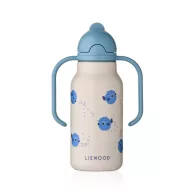 Liewood Kimmie szívószálas itatókulacs pufferfish mintával 250 ml-es kivitelben