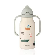 Liewood Kimmie szívószálas gyerek kulacs 250 ml Sailing mintával
