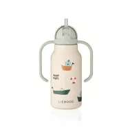 Liewood Kimmie szívószálas gyerek kulacs 250 ml Sailing mintával