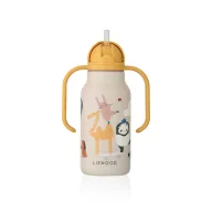   Liewood Kimmie szívószálas itatókulacs 250 ml - Around the world