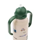Liewood Kimmie szívószálas itatókulacs 250 ml-es méretben, autós mintával