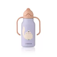 Liewood Kimmie szívószálas itatókulacs 250 ml-es méretben cica mintával