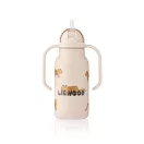 Liewood Kimmie szívószálas gyerek kulacs 250 ml Tiger tigris mintával