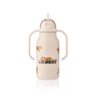 Liewood Kimmie szívószálas gyerek kulacs 250 ml Tiger tigris mintával