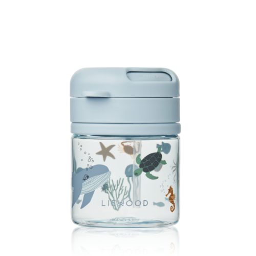 Liewood Pavia tritan szívószálas pohár 280ml - Sea creature