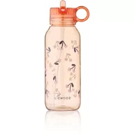 Liewood Yang 500 ml-es szívószálas gyerek kulacs Cherry heart mintával